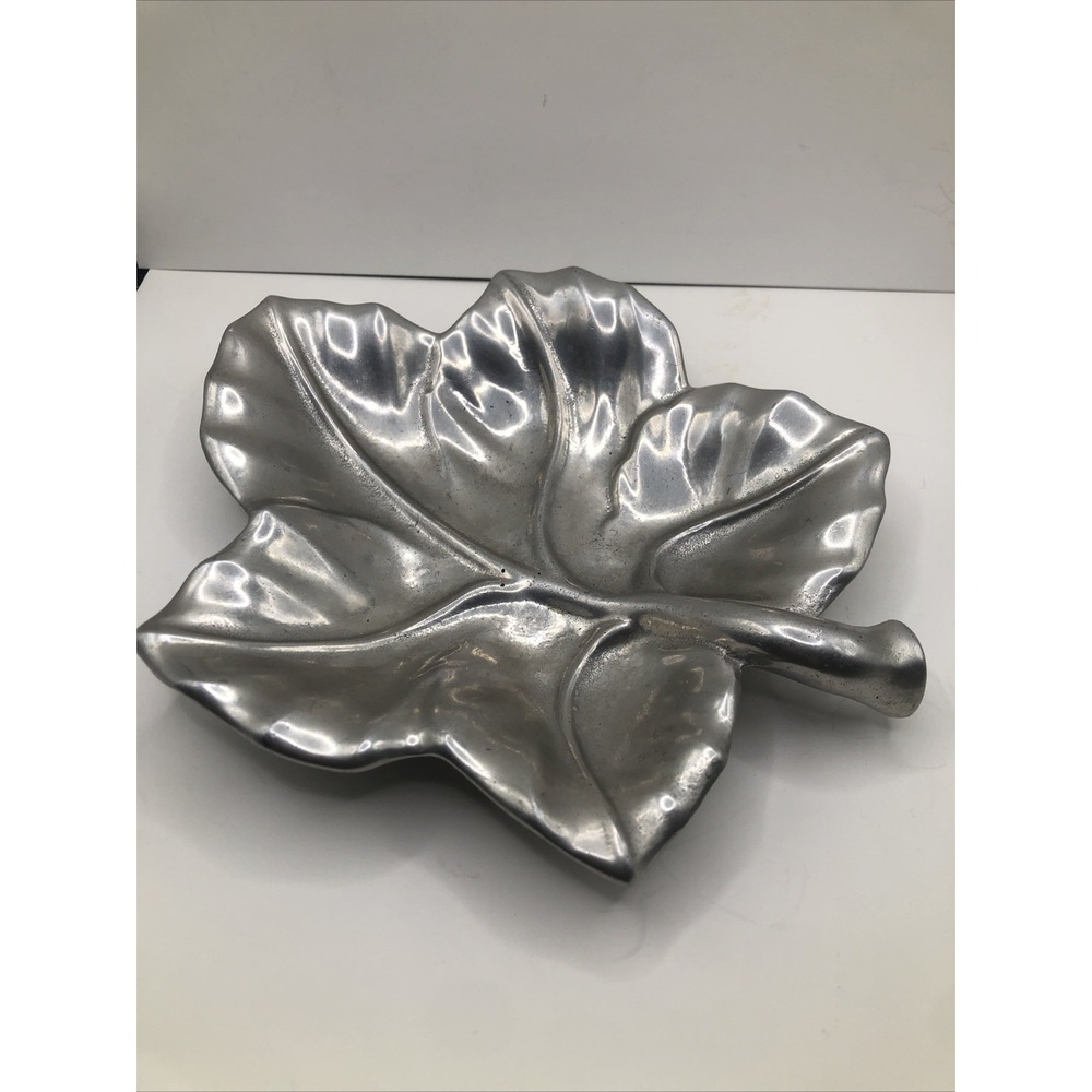 Bruce Fox Signed Cast Aluminum Leaf Dish Tray – Mid-Century Modern MCM